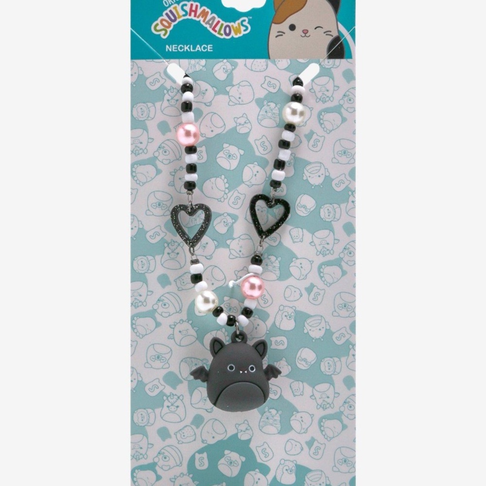 Squishmellow Emily Black Bat Beaded Necklace‎ Hot Topic